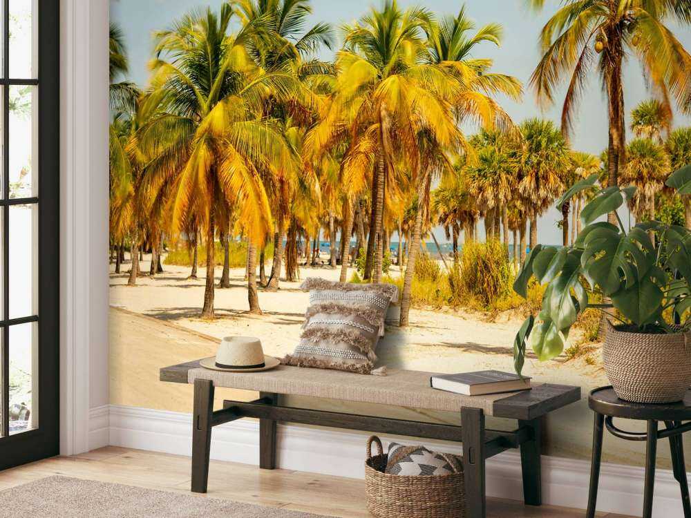 Geel-groene palmbomen