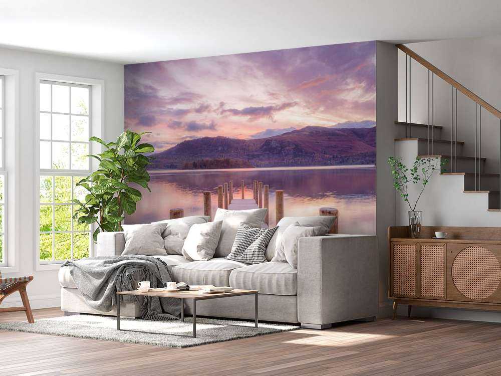 Wooden jetty at sunset