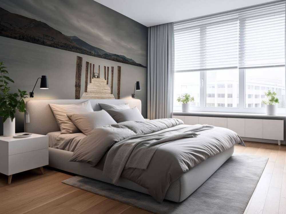 Jetty on a peaceful lake