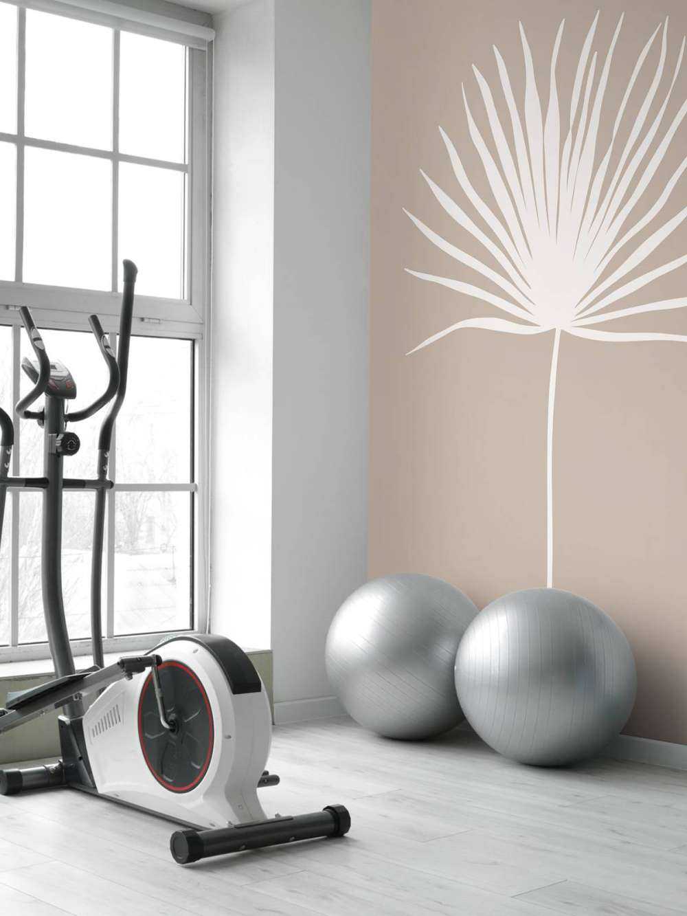 Plant op beige achtergrond