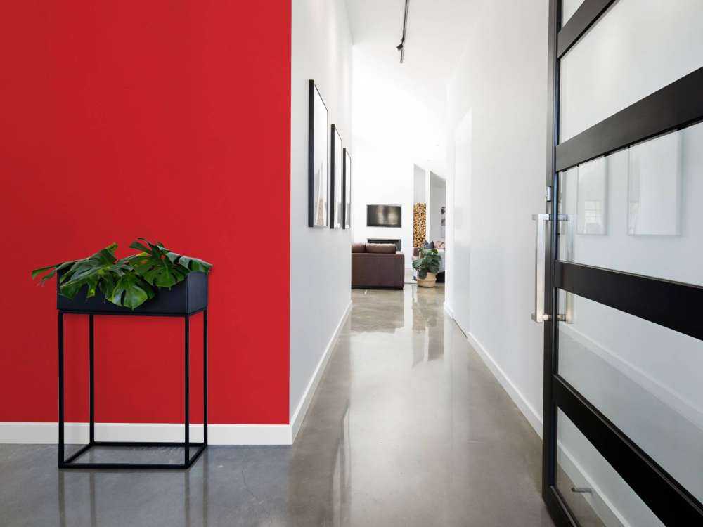 Ruby red concrete