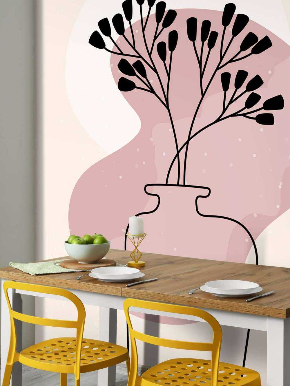 Minimalistische plant in een vaas