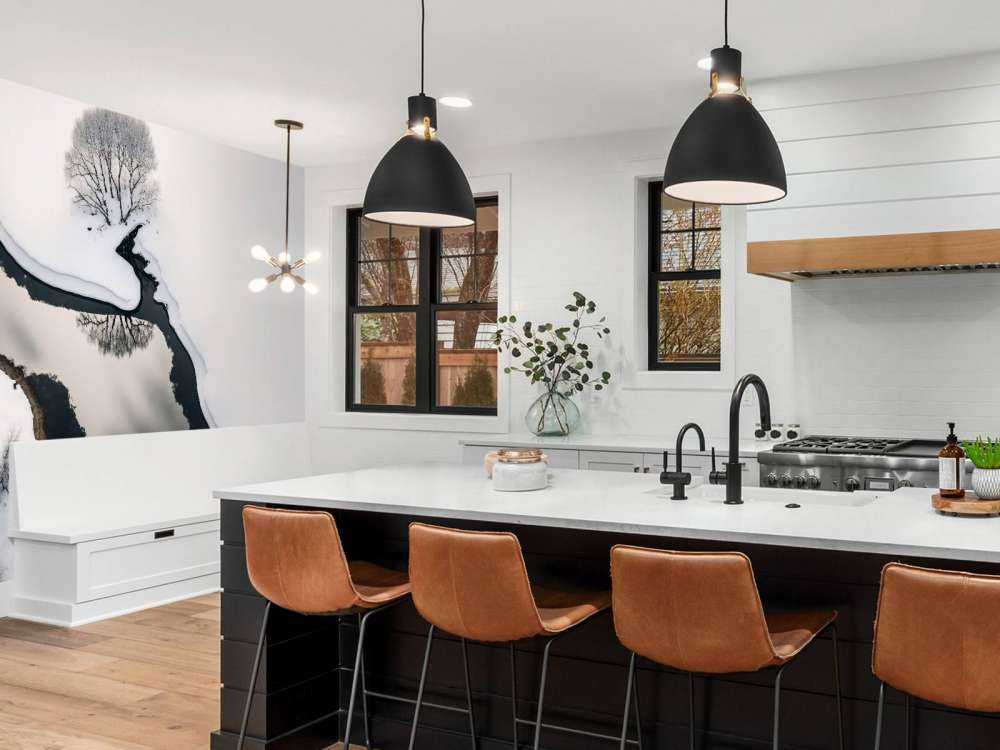 Minimalistisch sneeuw landschap