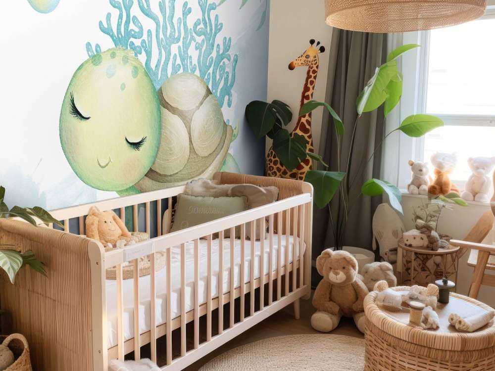 Mummy turtle and cub