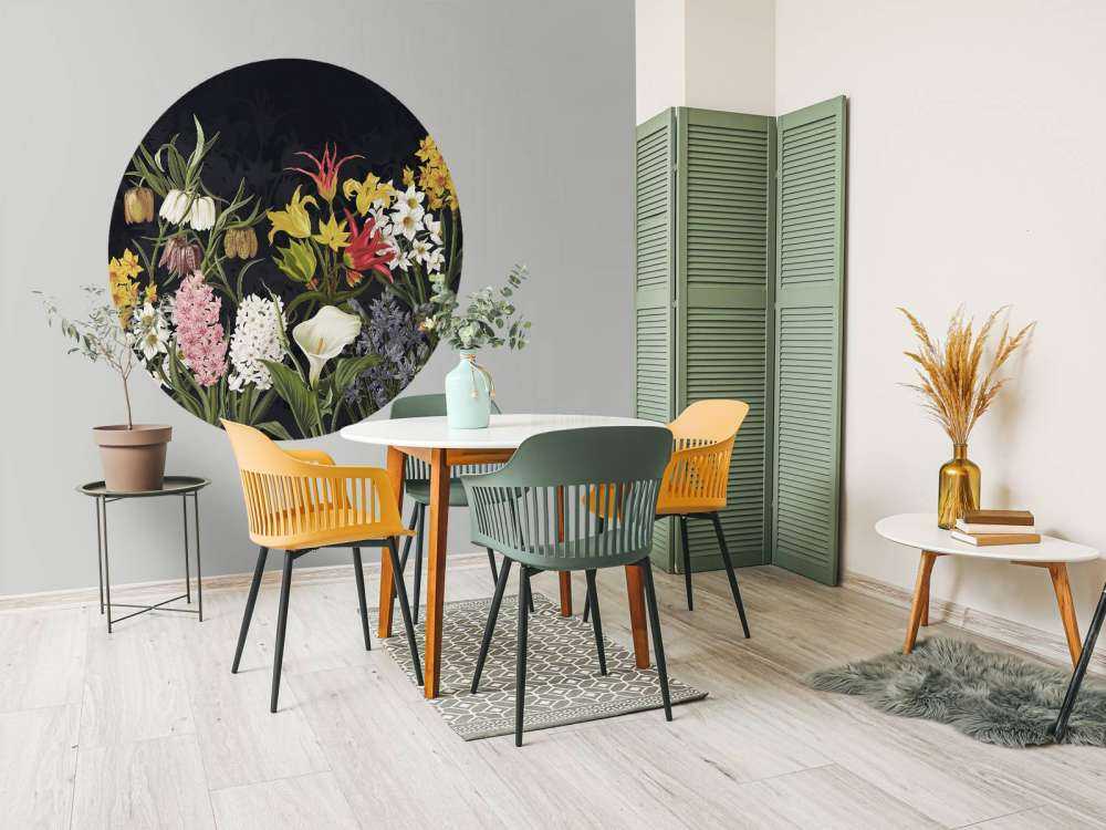 Spring Flowers - Silver Frost Gray