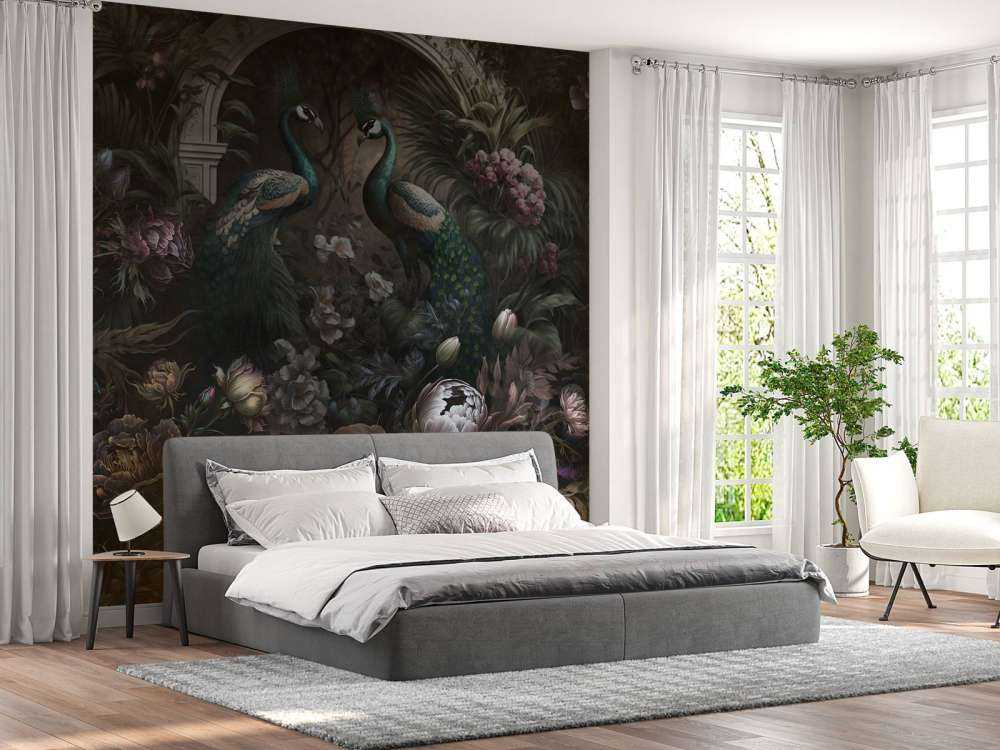 Whispers of Peacocks in the Dark Garden