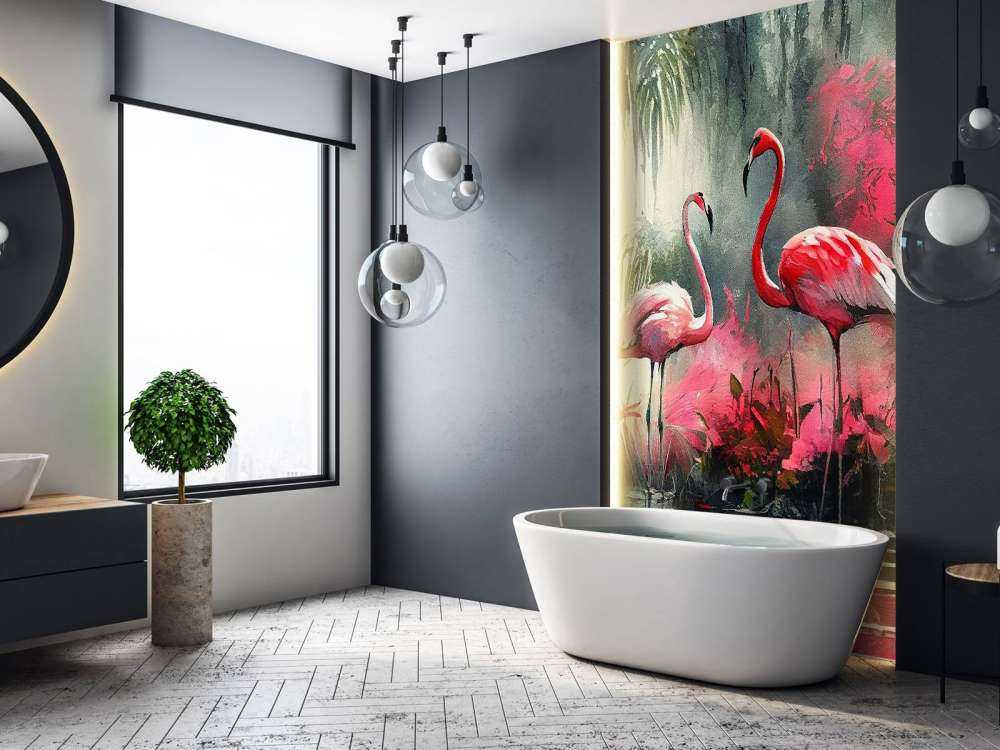 Carmine Flamingo Sketch