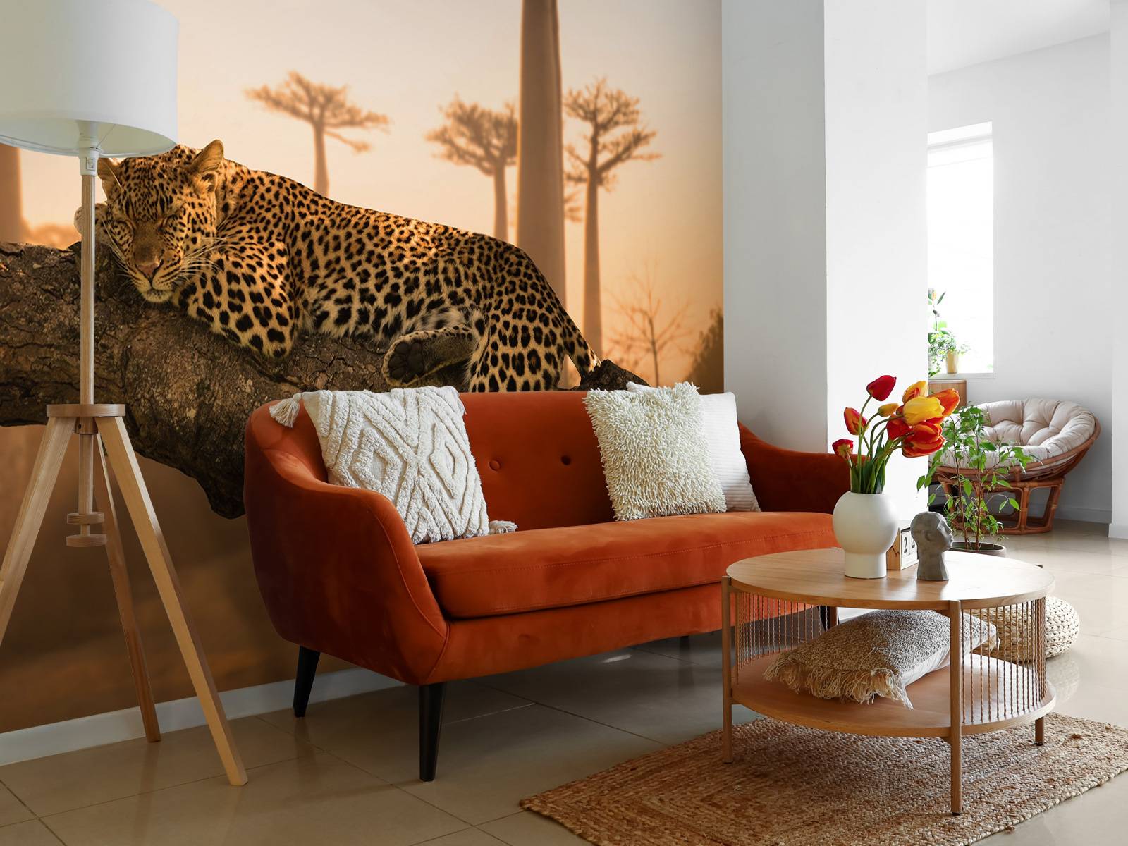 Sleeping leopard