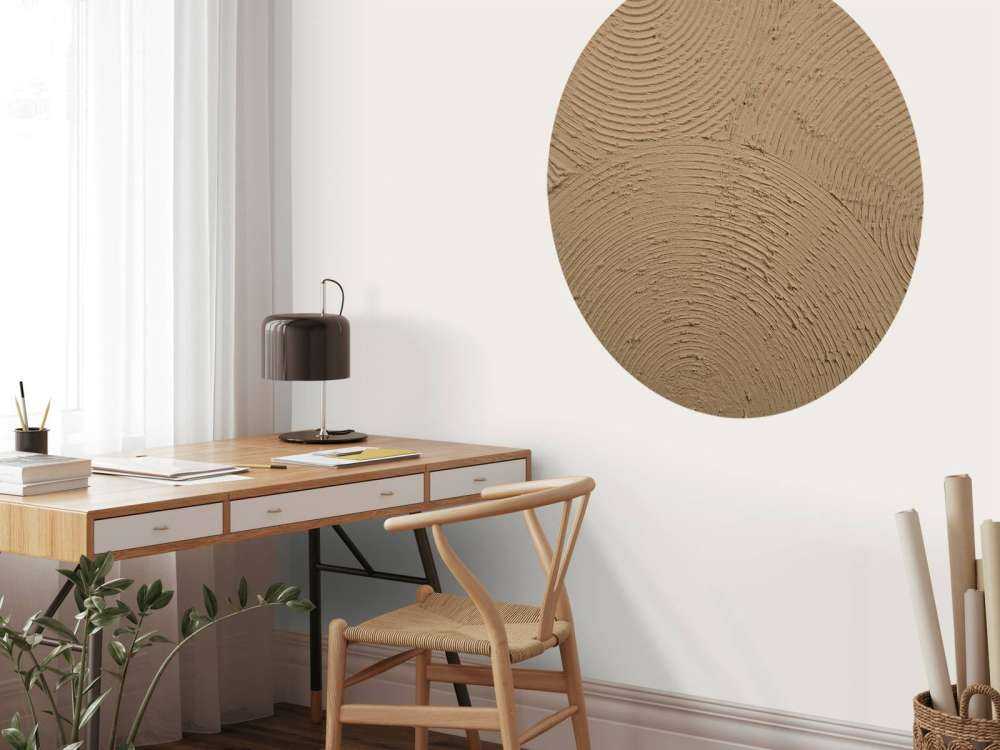 Zen circles in gold brown