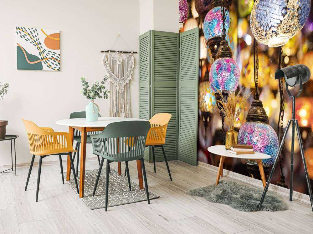 Color full glass lamps