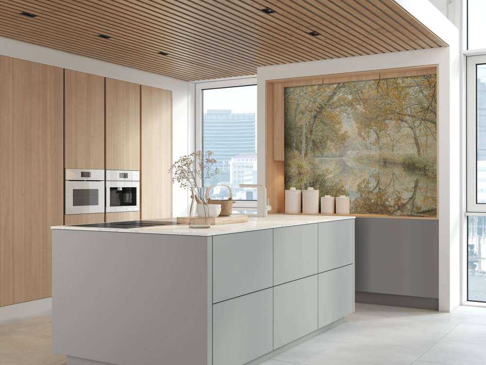 Channel through forest