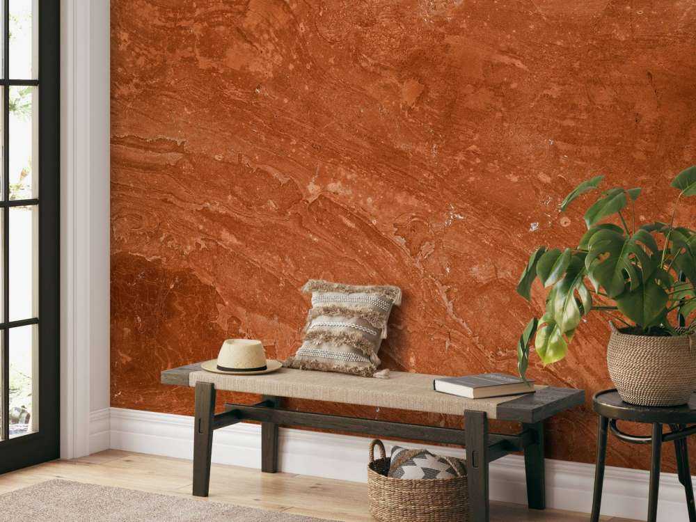 Terracotta marble with playful effect