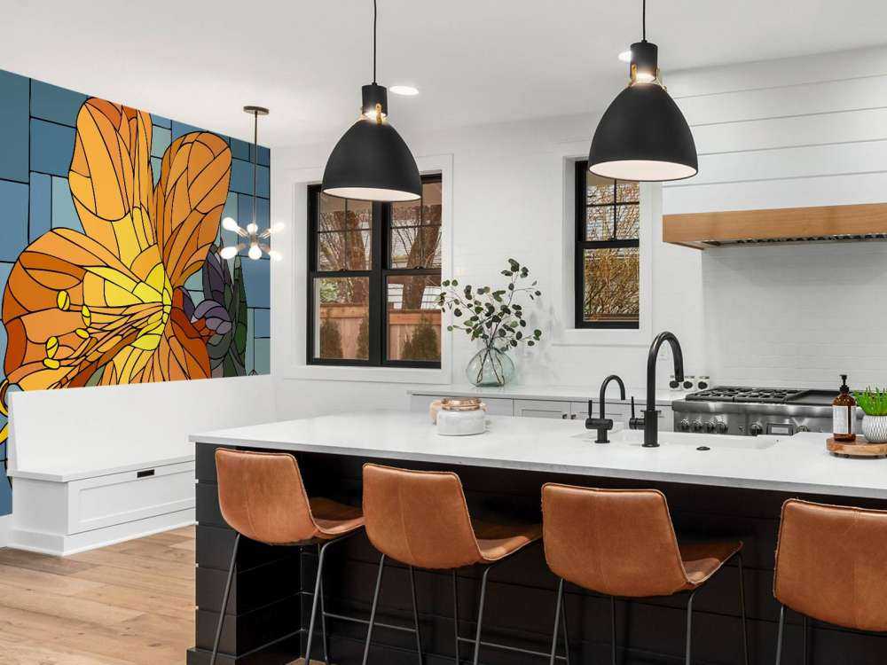 Colourful orange flower