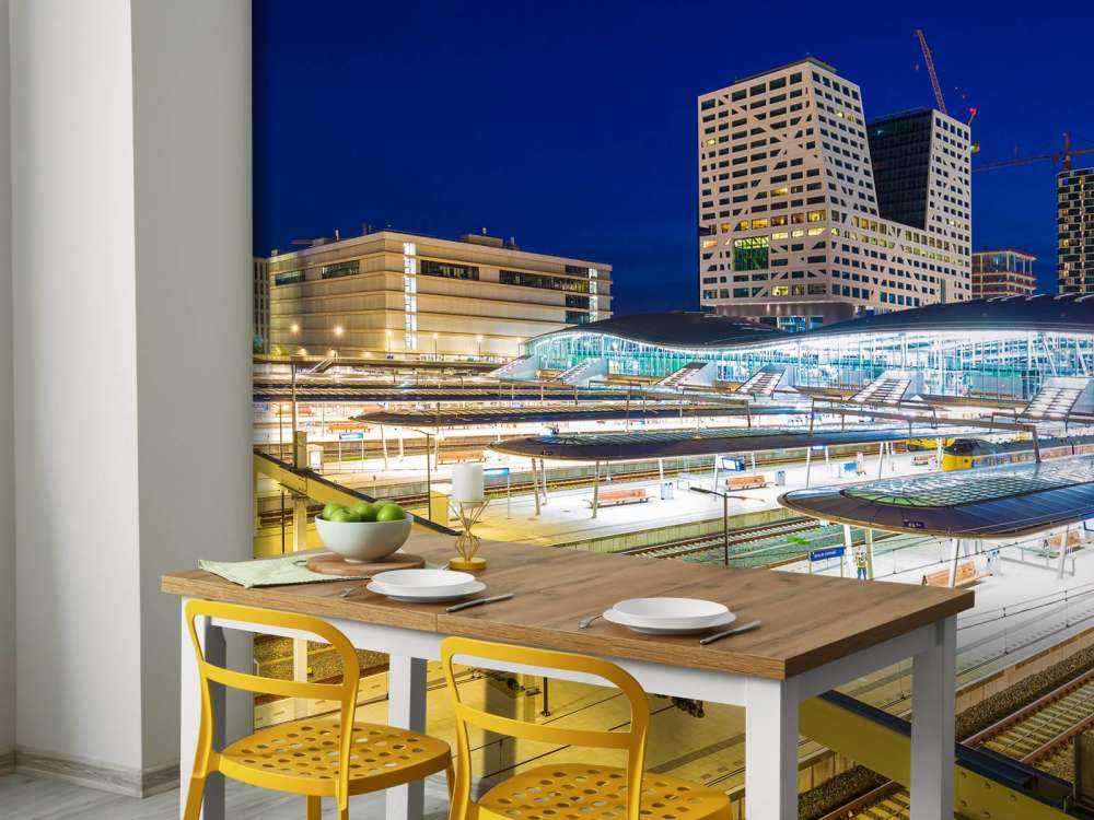Utrecht Centraal Station in de avond