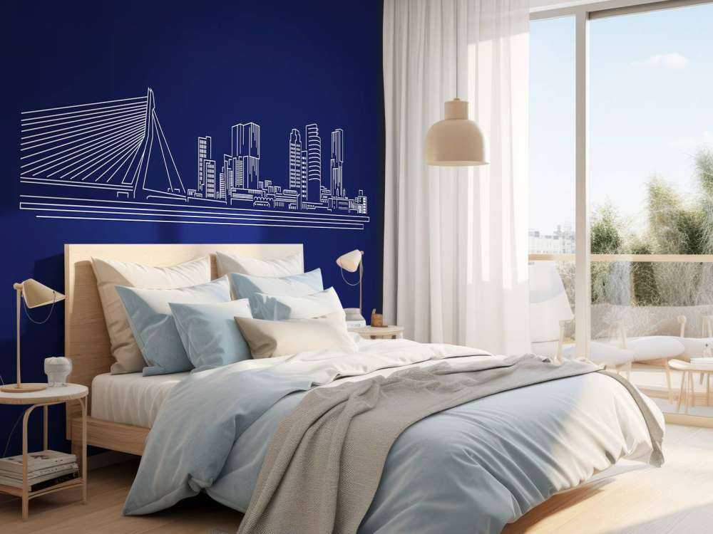 Rotterdam skyline blauw