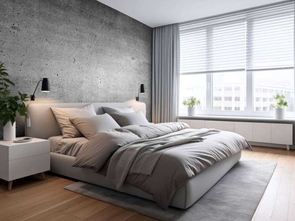 Donkergrijs betonnen muur