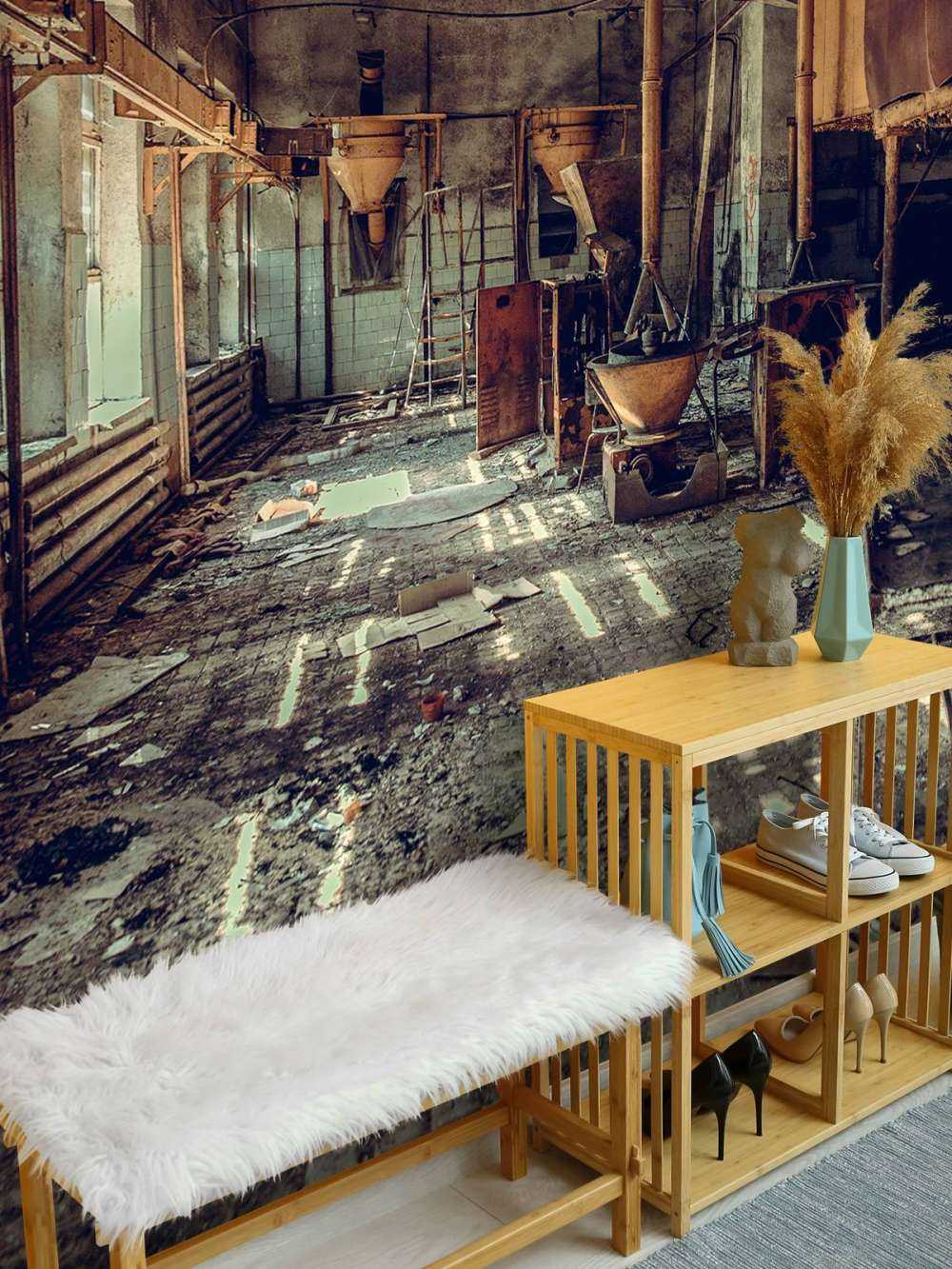 Destroyed factory