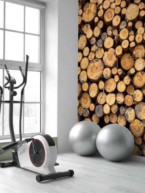Stacked wood