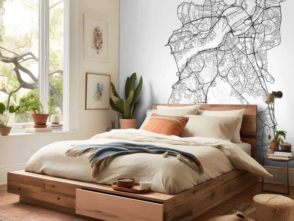 Plattegrond van Gotenburg, wit 