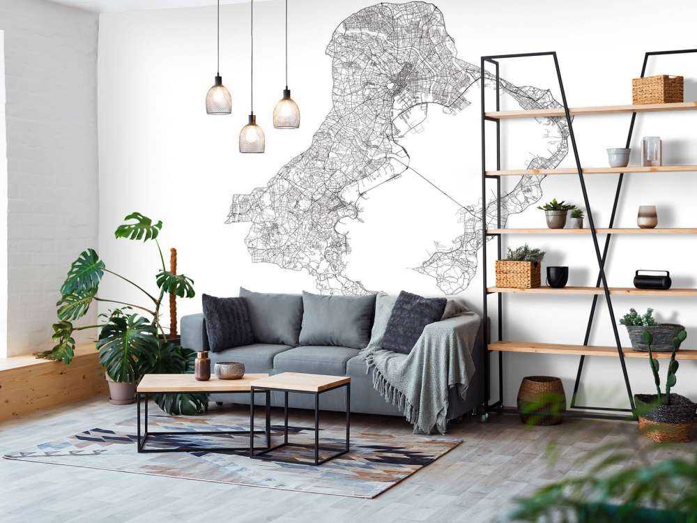 Plattegrond van Tokio, wit 