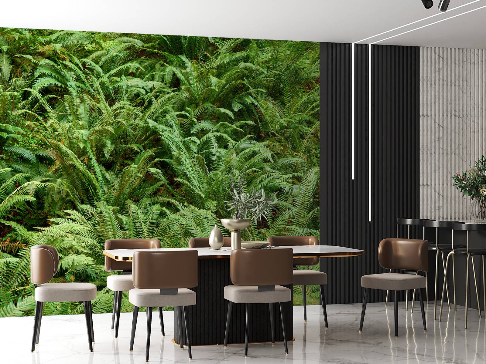 Green ferns