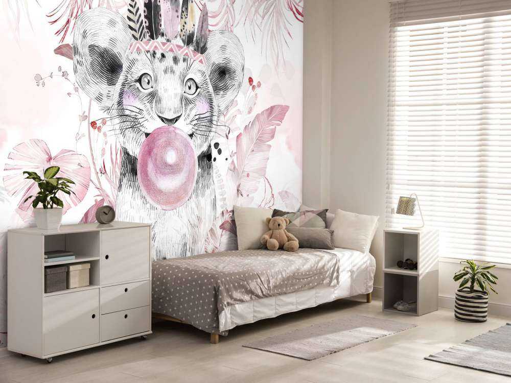 Playful pup and pink dreams