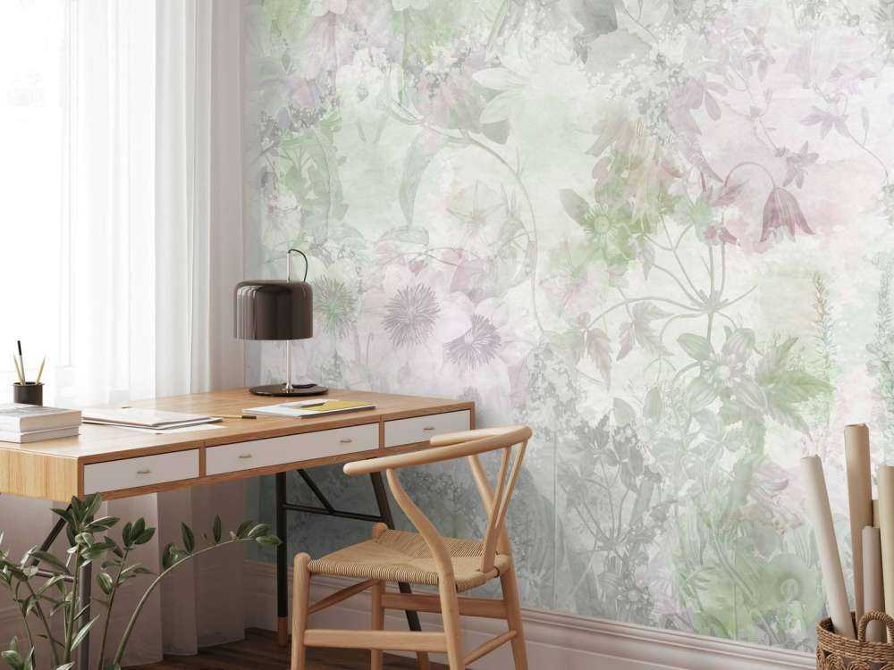 Watercolor Garden Green