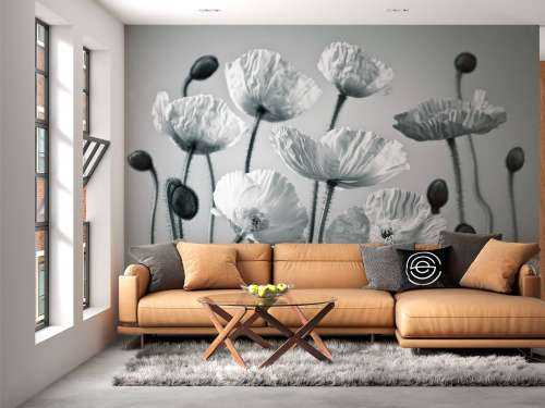 Blue tone poppies