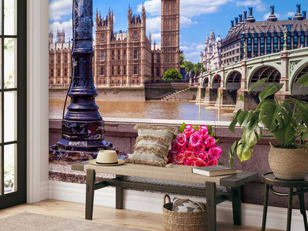 Pink roses in London