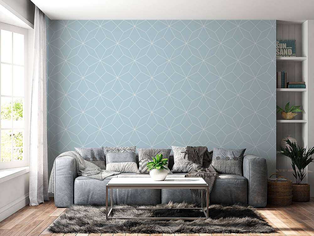 Light blue geometric lines