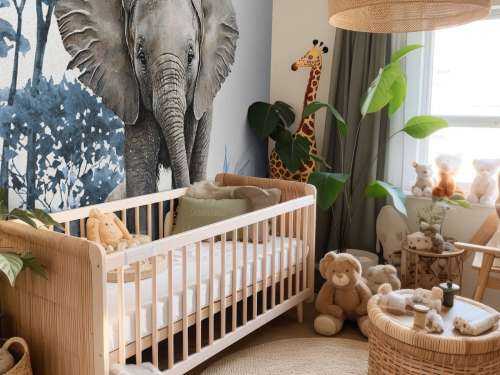 Elephant in the jungle blue