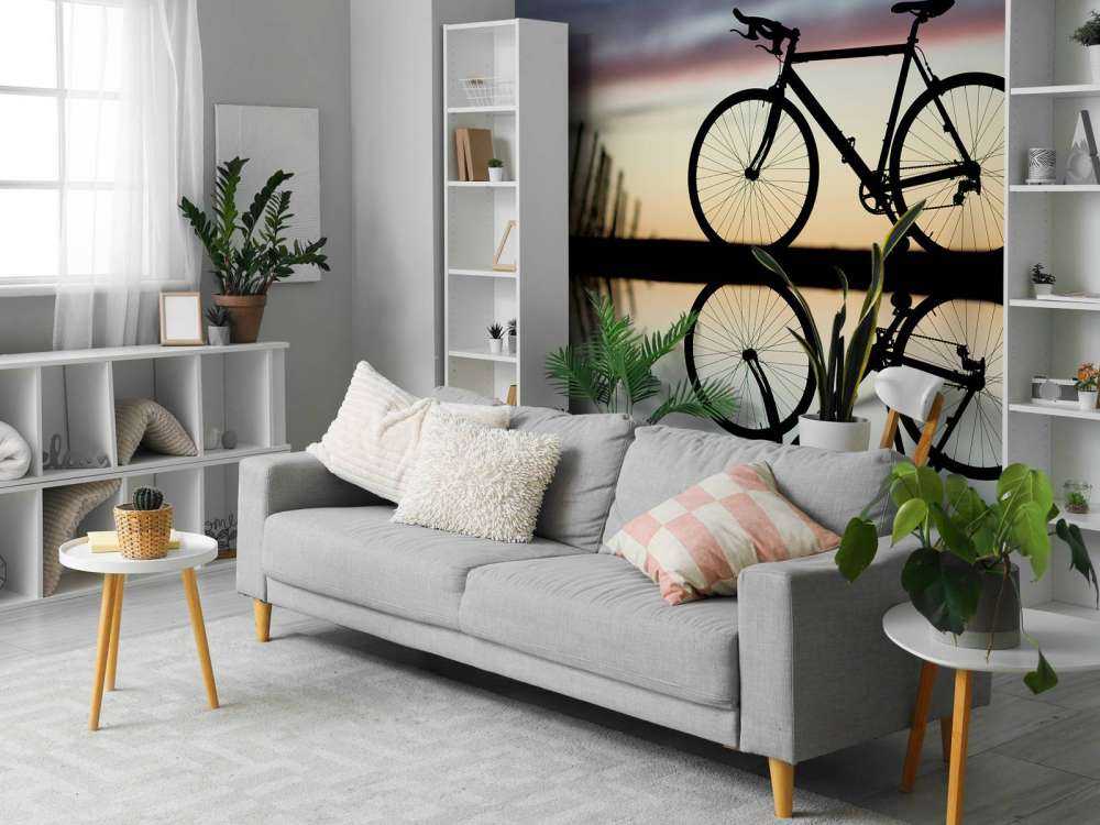 Racing bike at sunset