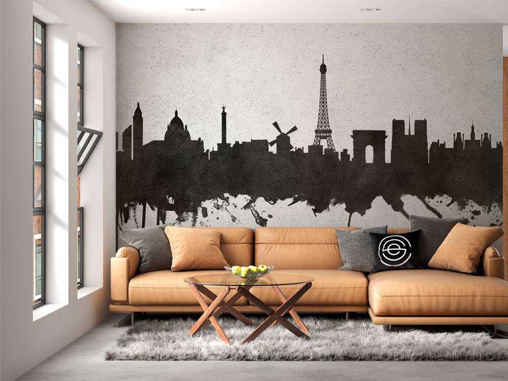 Watercolor skyline, Paris
