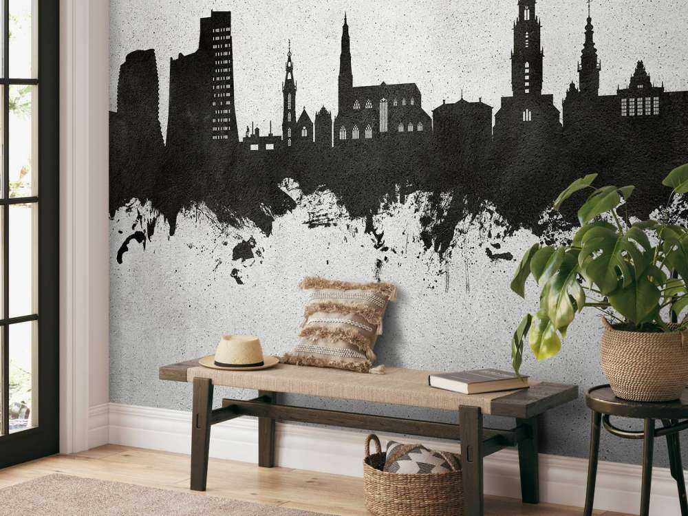 Watercolor skyline, Groningen