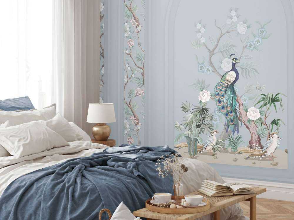 Peacock Paradise, blue