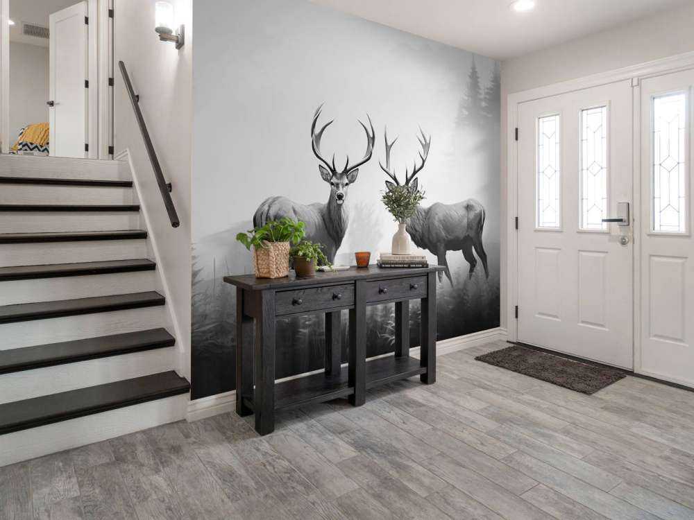 Foggy Forest Deer Symmetry