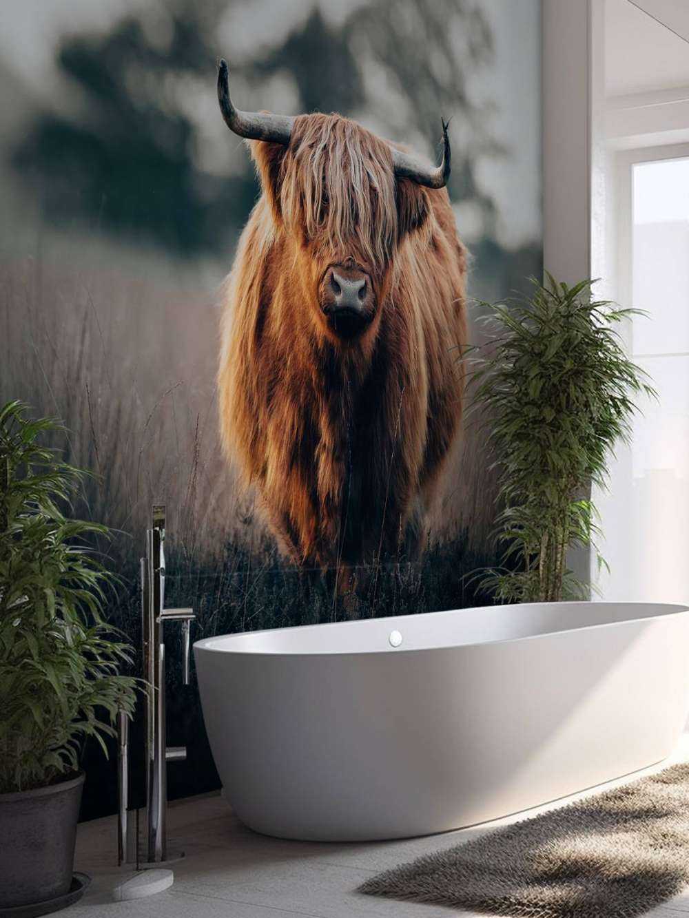 Portrait of highland cattle