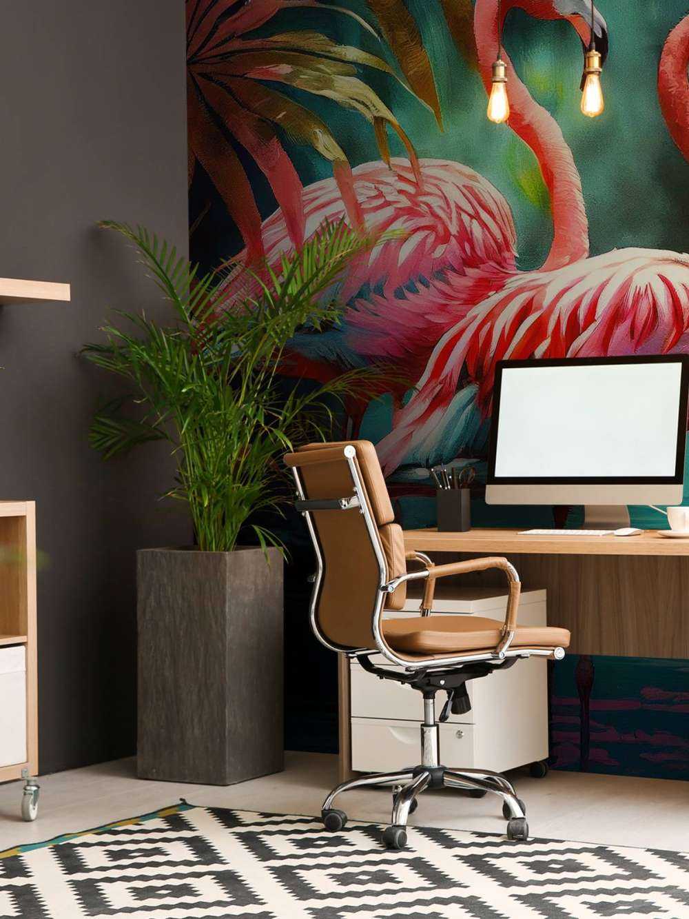 Velvet Pink Flamingo Duo