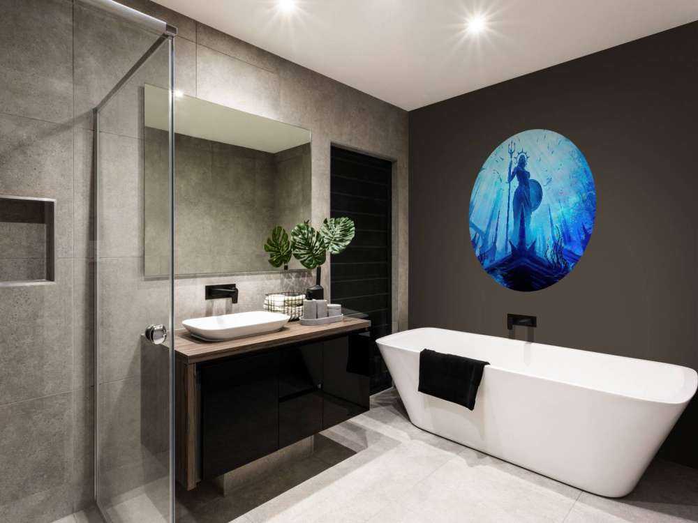 Greek goddess in the underwater world