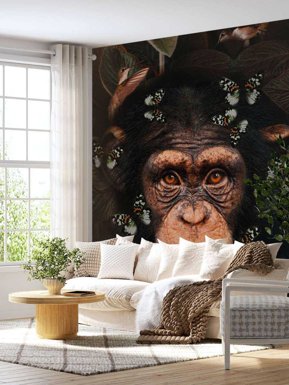 Tropical Chimpanzee Portrait