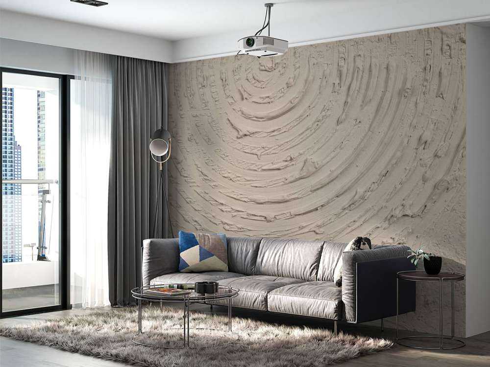 Round shapes and lines in linen