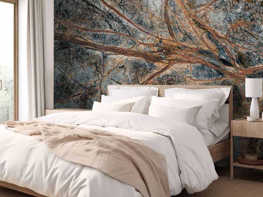 Grey marble with detailed vein structure