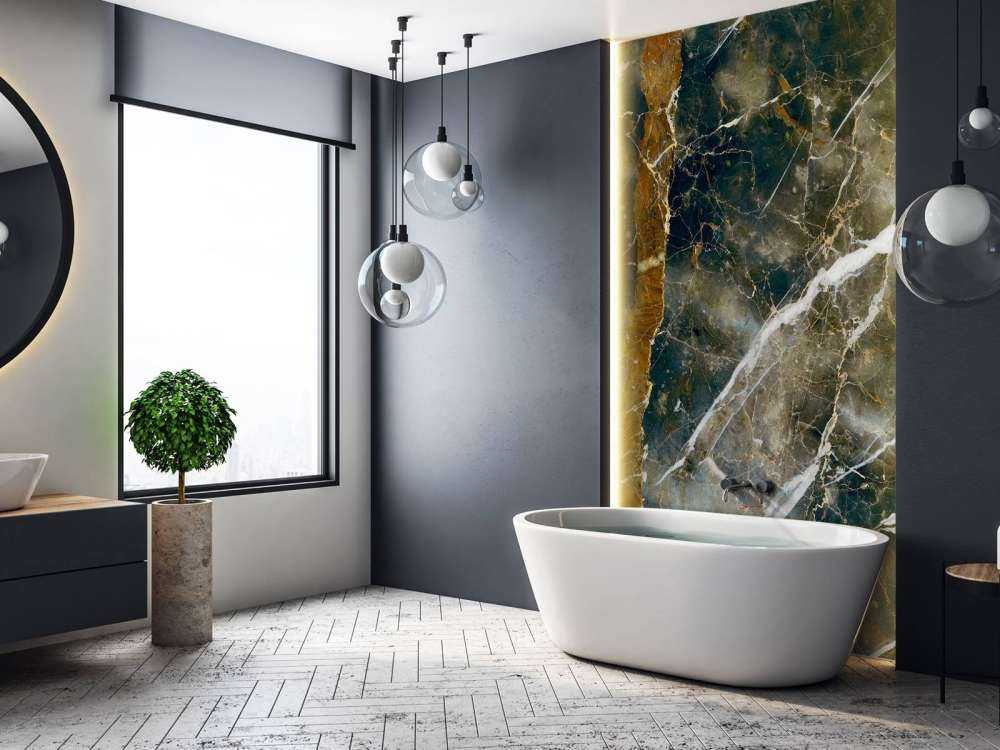 Marble with clouds structure