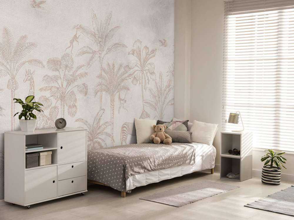 Tropical animal jungle taupe