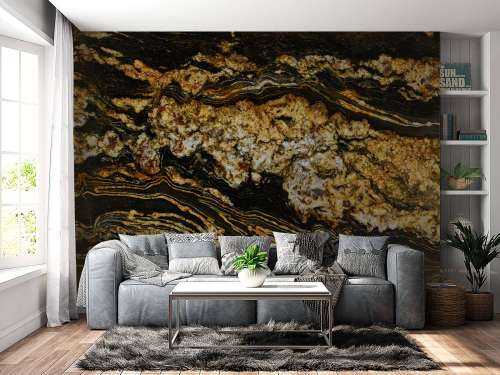 Black gold marble