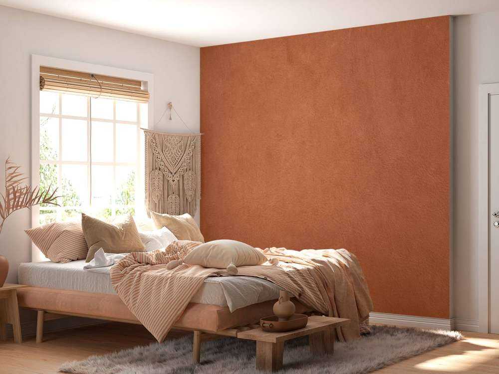 Leather structure in terracotta colours