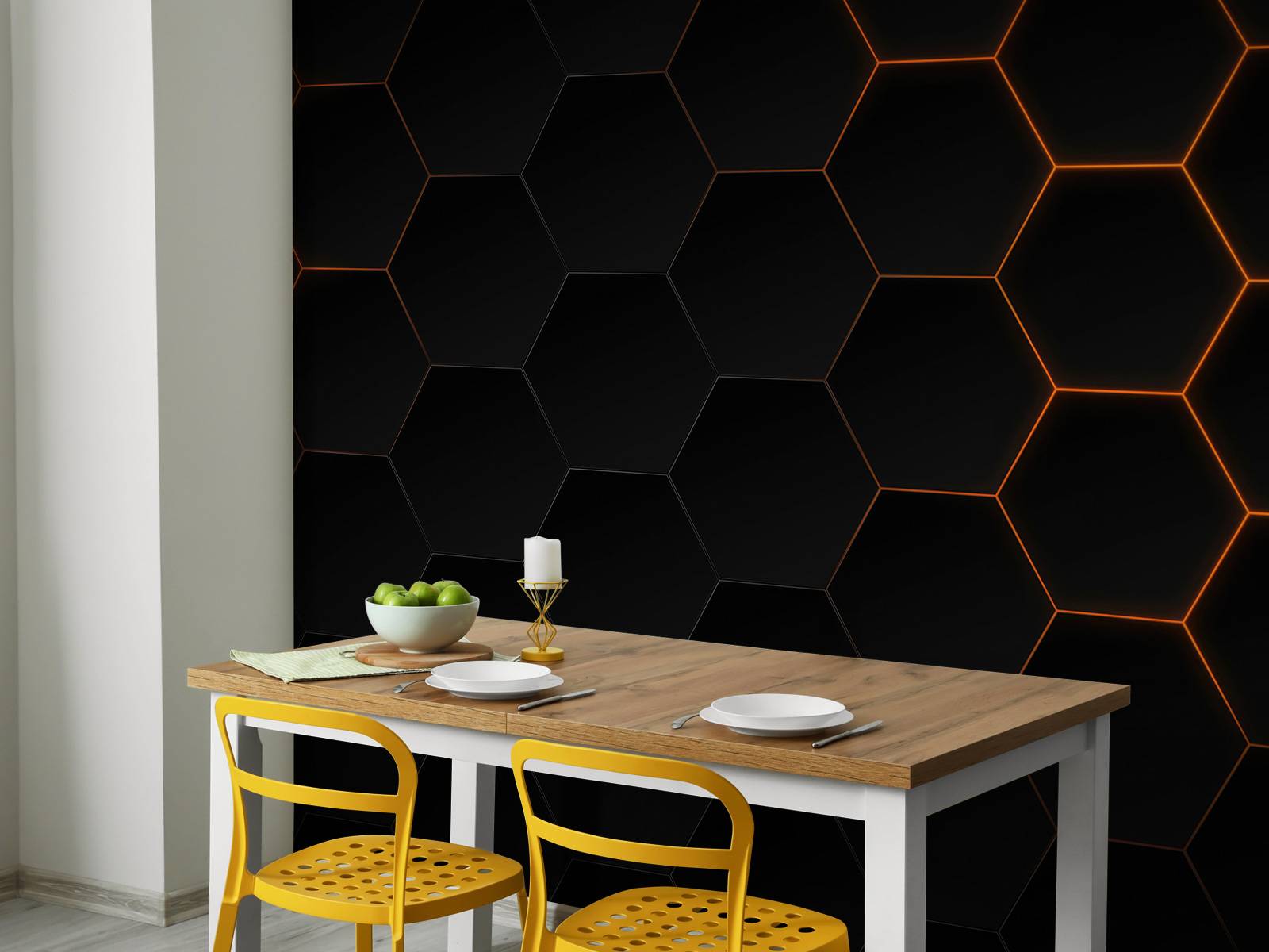 Abstract hexagons