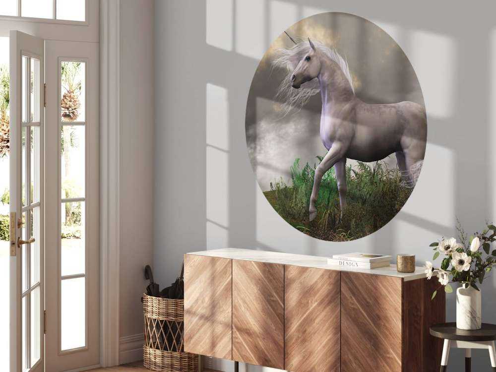 Witte eenhoorn hengst