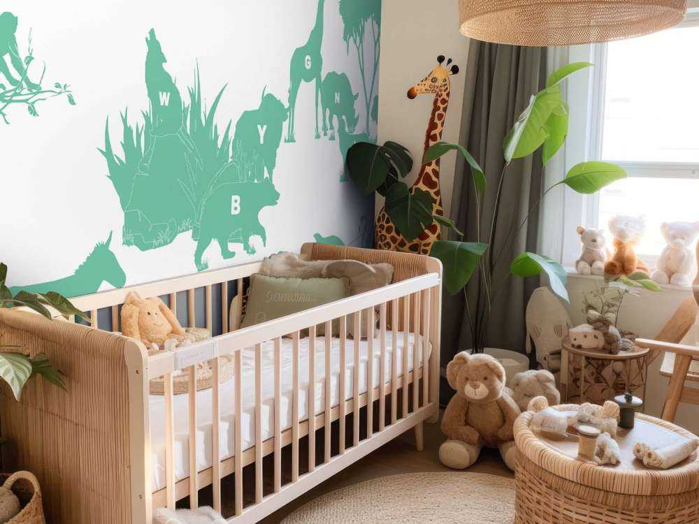 Animal alphabet, green