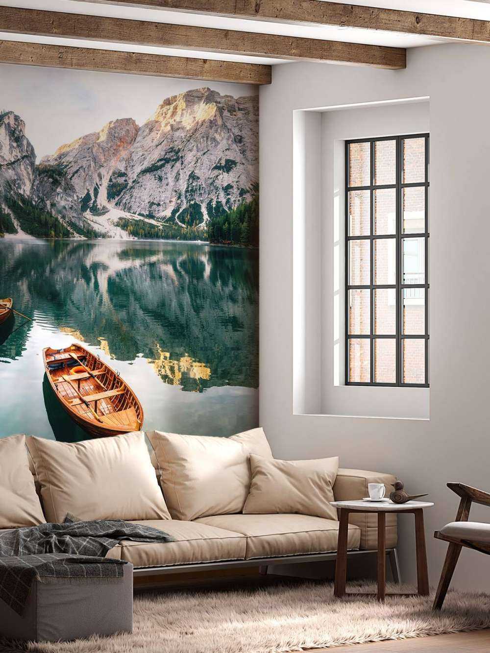 Boats in Italian lake